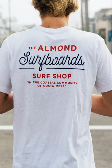 Almond 알몬드 Surf Shop Tee White 티셔츠